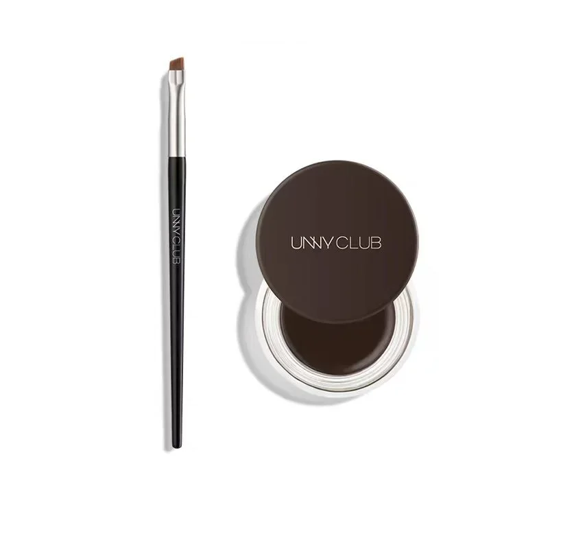Unny Eyeliner Cream Waterproof Matte Korean Makeup Ointment Brush Lying Silkworm Quick Dry Smooth Long Last Eyeliner Cosmetics