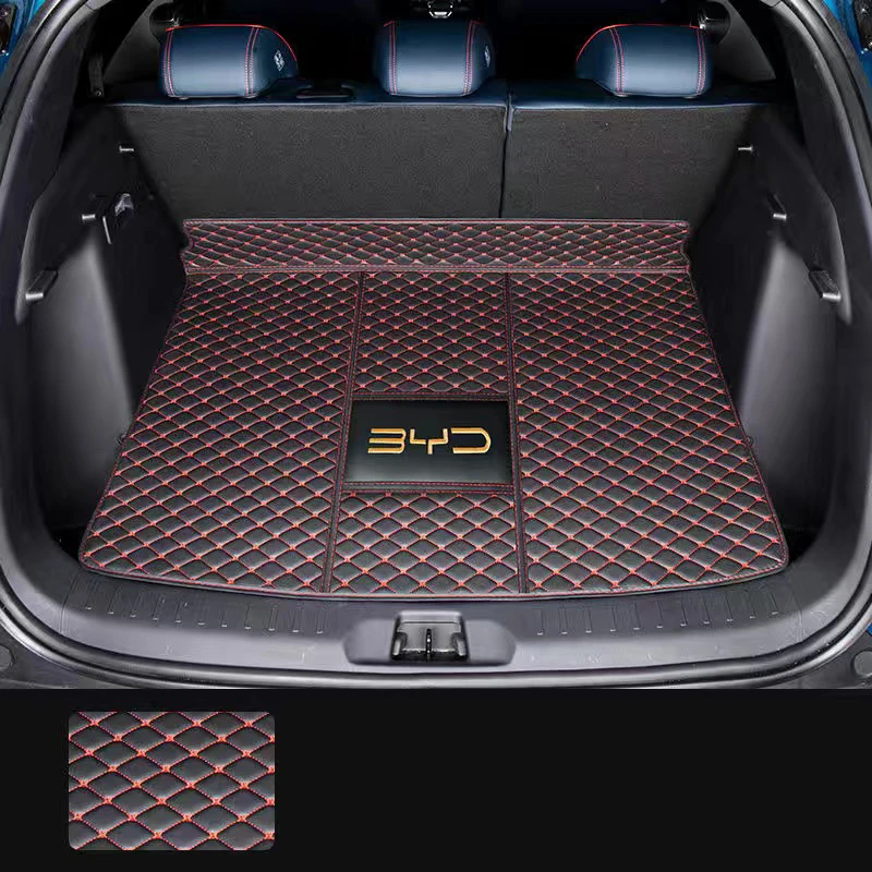 Car Trunk Mats For BYD ATTO 3 YUAN PLUS Waterproof Leather Trunk Protector Pad Protective Mats Interior Accessories