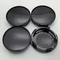 4pcs 58mm Black Cap