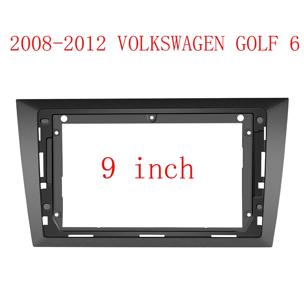 Car Audio 2 Din 9 "Big Screen Fascia Frame Per Volkswagen Golf 6 Adapter Stereo Dash Panel Frame Fitting Kit # Ca6491