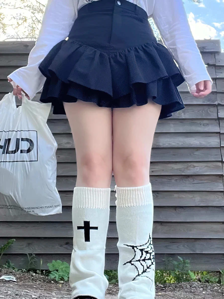 

Мини-юбка женская трапециевидная с завышенной талией, повседневная пикантная джинсовая уличная одежда, однотонная голубая, Y2K