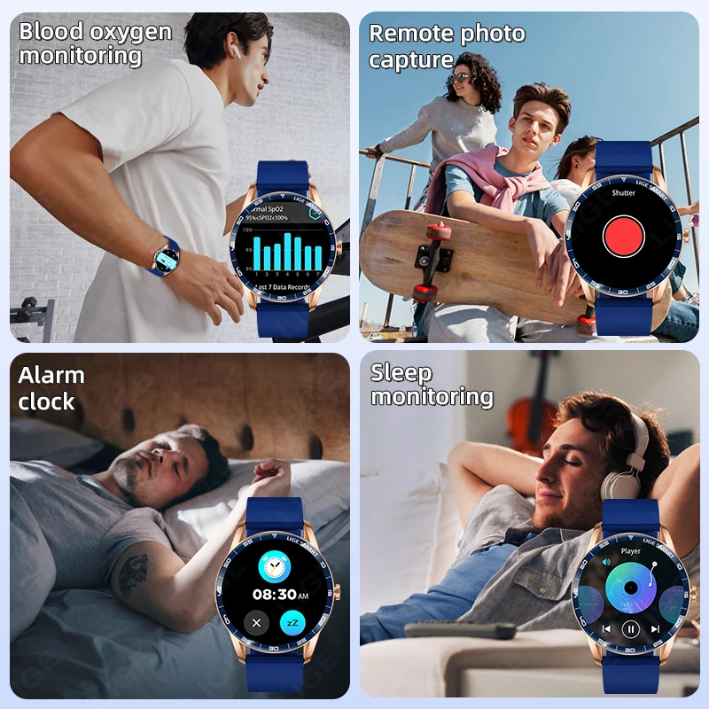 LIGE Smart Watch Full Touch Screen Man Women IP68 Waterproof Bluetooth Call Watches Sports Fitness Health Monitor Men Smartwatch