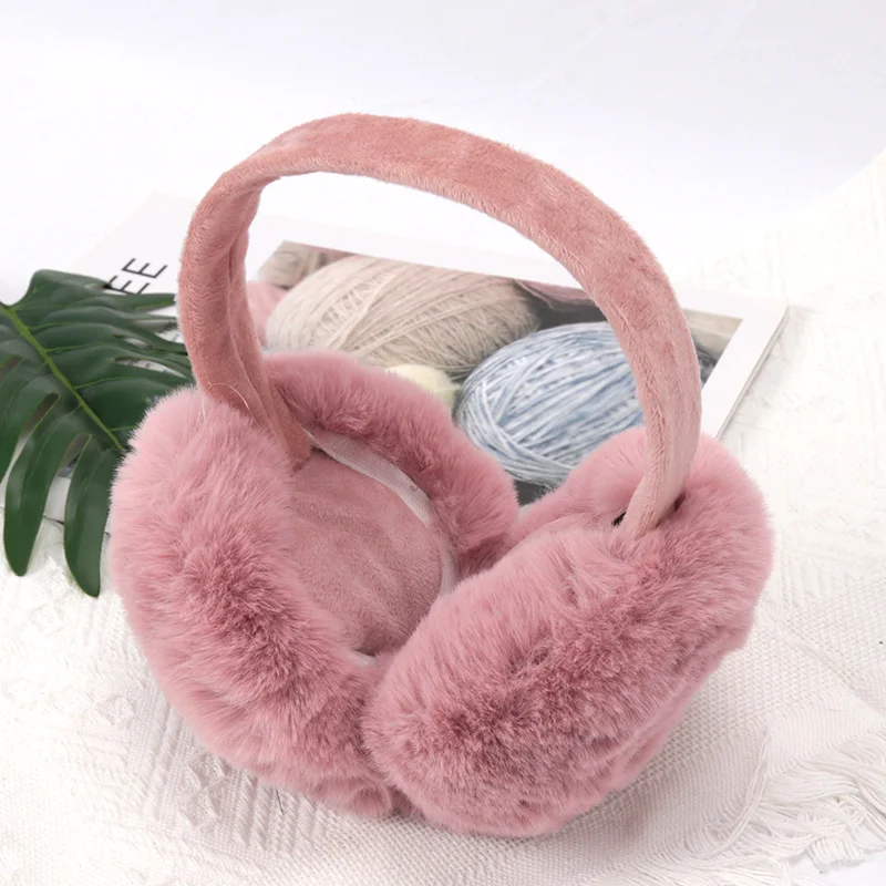 Cute Girl Soft Earmuffs Women Winter Adjustable Foldable