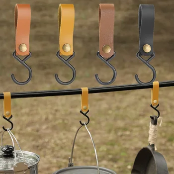 1/5pcs Moveable Hooks Detachable S-Shaped Hooks Water Bottle Holder Hanging Storage Rack Multifunctional Outdoor Tools