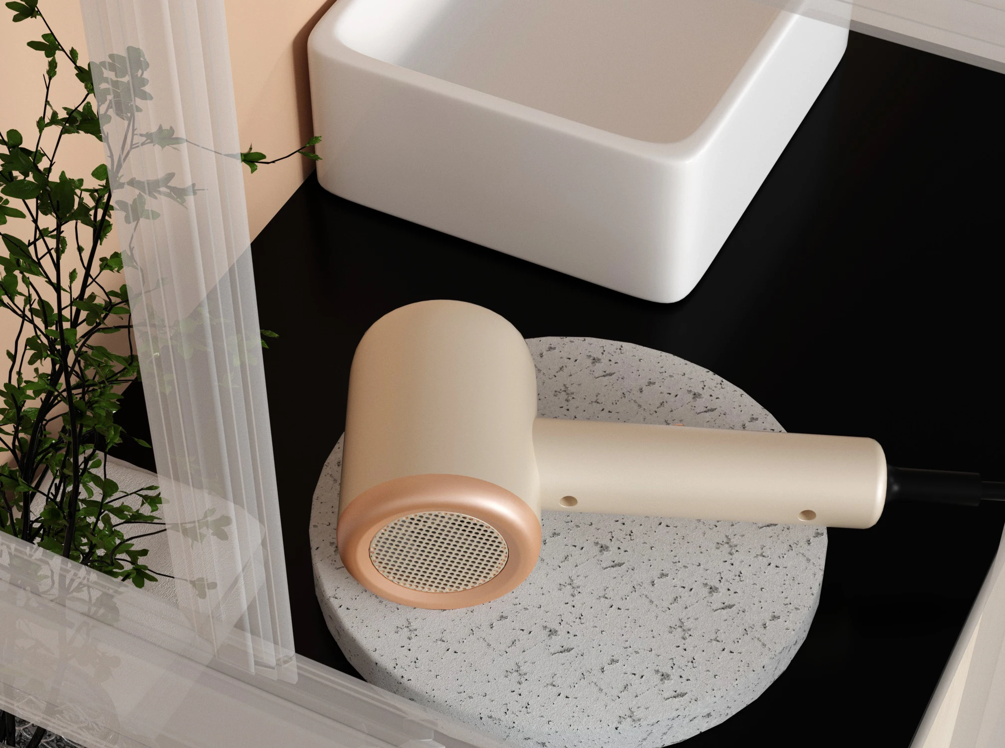 Compact And Lightweight Quiet Low Noise Innovative Air Qutlet Structure Dual Voltage Hair Dryer For Pet Baby Pregnant Woman