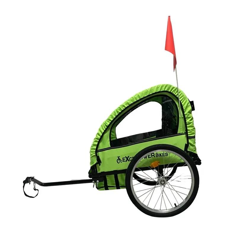 16 Inch Wheel Children Bicycle Trailer With Two Seat Bike Trailer
