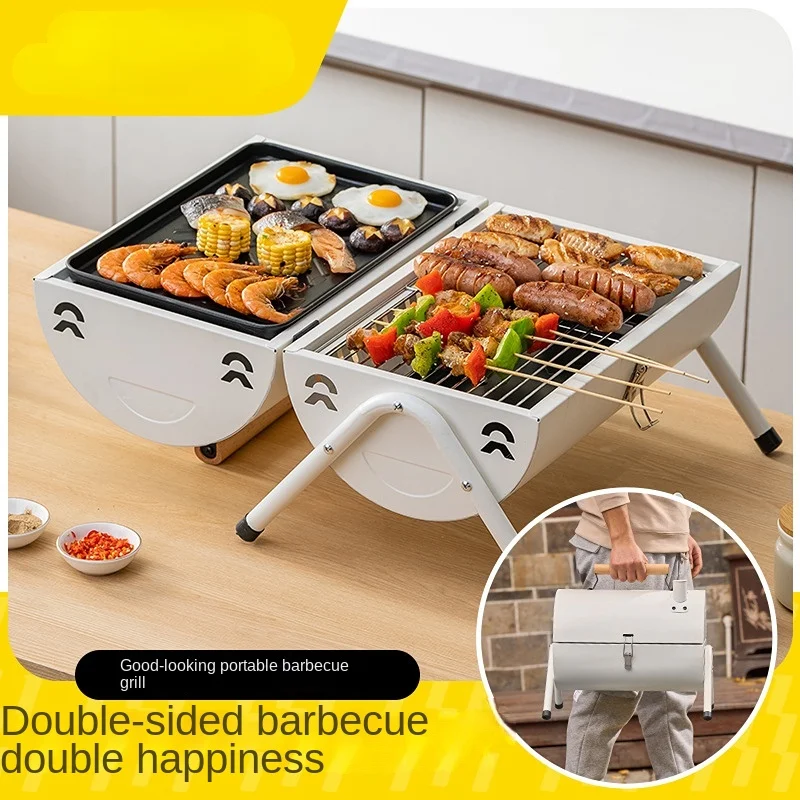 Barbecue Oven Outdoor Charcoal Fire BBQ Pot Cooking Tea Smokeless Heating Carbon Surrounding Stove Tool Rack Shelf Outdoors outdoor bbq gloves two layers leather fire heat resistant kitchen cooking oven mitts anti slip hard wearing clamping glove stove