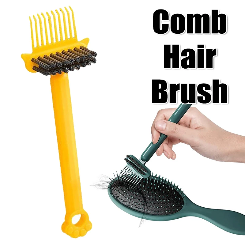 

2 in 1 Comb Cleaning Brush Hairbrush Cleaning Dirt Remover Embedded Tool Rake Comb Portable Home Accessories Salon Use