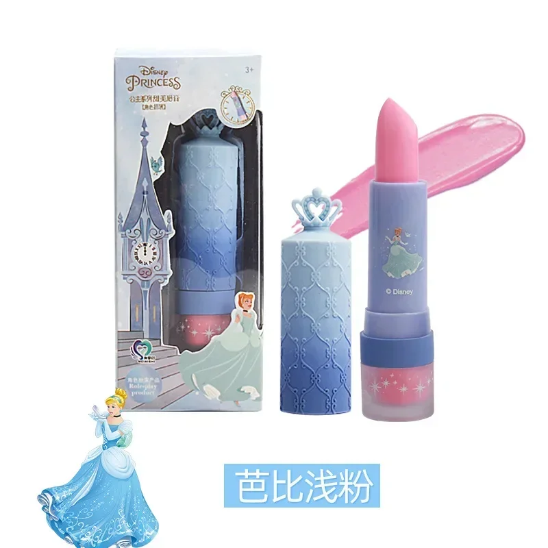 Original Disney cartoon real girls frozen Lipstick Cosmetics Girls Safe Baby princess Lip Gloss girls toys birthday gift