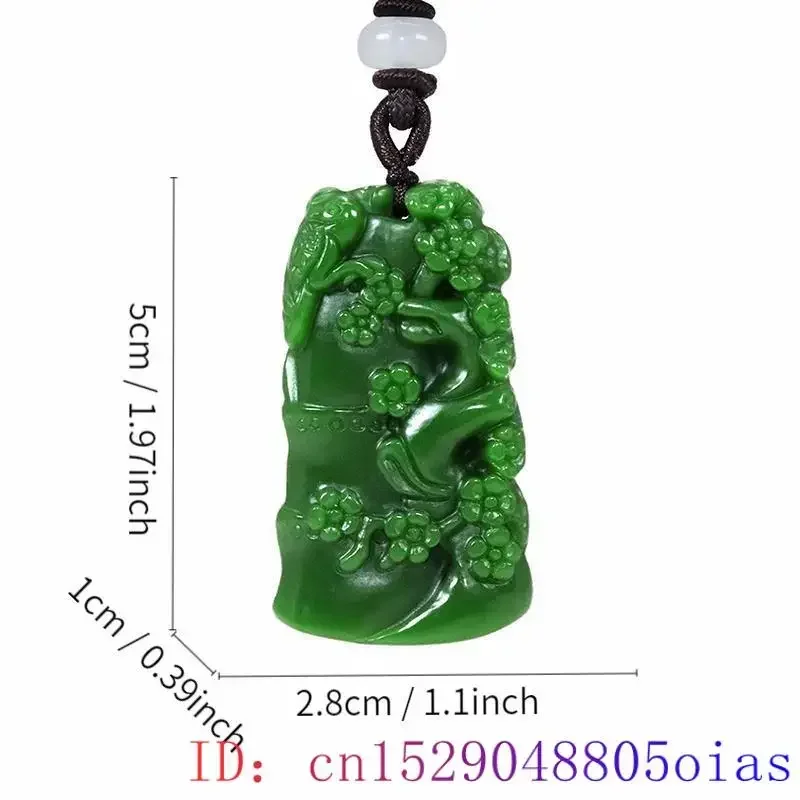 グリーン天然翡翠ペンダントジャスパーネックレス本物のジュエリー彫刻
