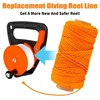 150ft Professional Scubas Dive Reel/Finger Spool Line Snorkeling Spearfishing Cord Rope Scubas Diving Reel Line Enduring 5