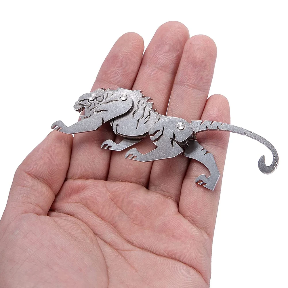 크리스마스를위한 -3D 금속 퍼즐 호랑이 DIY 모델 키트 성인을위한 분리형 3D 직소 퍼즐, 장식품