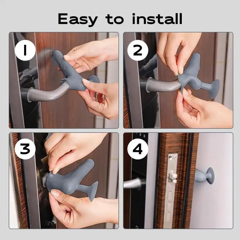 Silicone Door Handle Cover Thickened Door Handles Sleeve Waterproof Quick-drying Anti-collision Punch Free Baby Safety Equipment