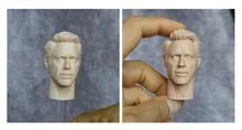  In Stock White Model 1/6 Scale Male Soldier Head Carving Prime Head Series Coloring Practice Makeup Painting Art Sketch 
