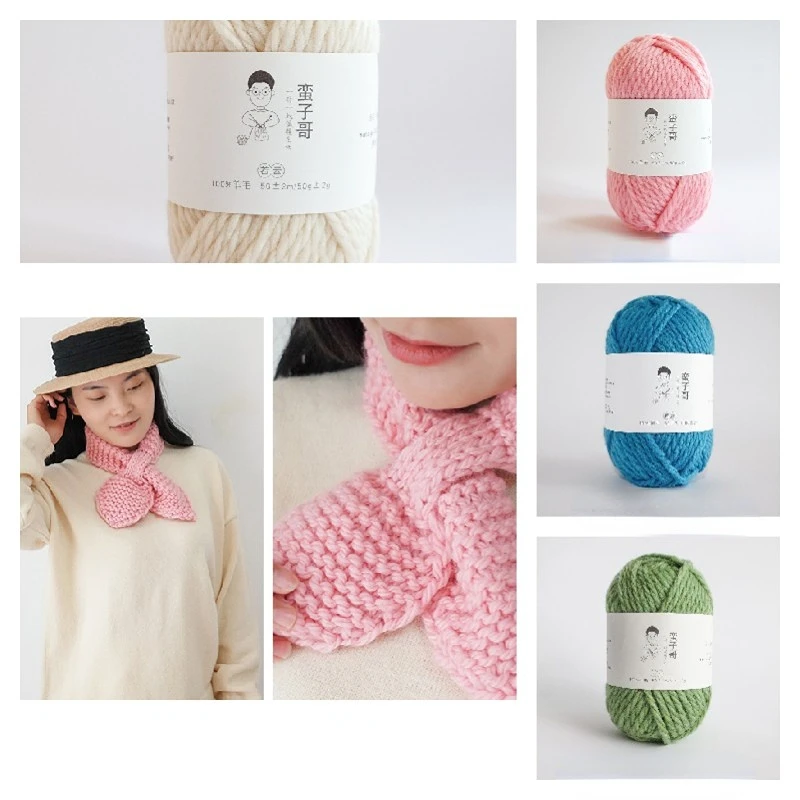 

50 г/рулон, Высококачественная пряжа из чистой шерсти, ткань ручной работы, ткань для пальто, шарфа, свитера, шляпы, материал для изготовления