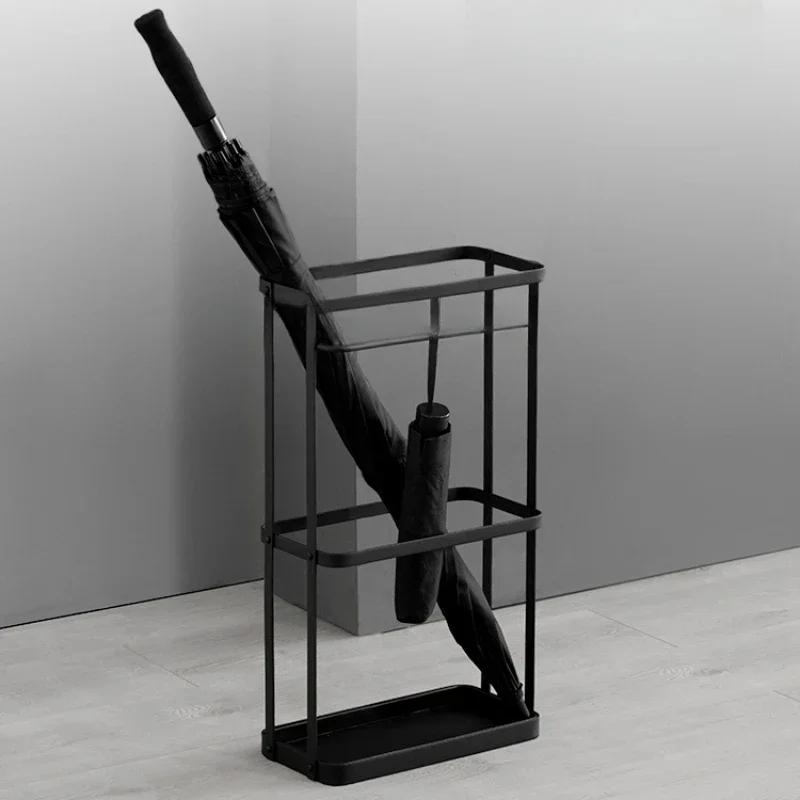 HighQuality Umbrella Stand Double Layer Iron Art Cane Holder Hotel Hall Parasol Holder Versatile Practical Umbrella Rack onsale