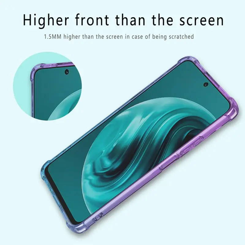 Shockproof Gradient TPU Protective Phone Case Cover