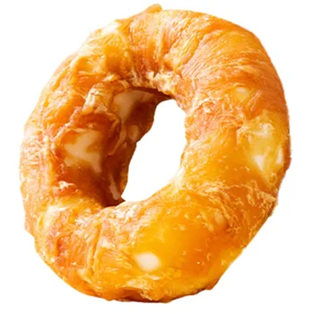 5.29oz/10.58(150g/300g) Dog Treats Long Lasting, Rawhide Chews for Dogs, Chicken Wrapped Rawhide Donuts Ring 1