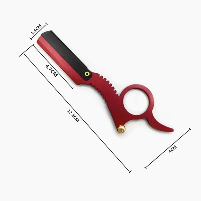 Folding Barbier Razor Hair Cutting Beard Eyebrow Shaving Tool Portable Depilation Shave Hairdressing Hairdresser Replacement Blades 5