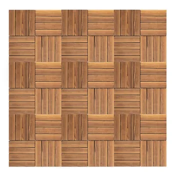 36-Pack Brown Wooden Interlocking Deck Tiles 1