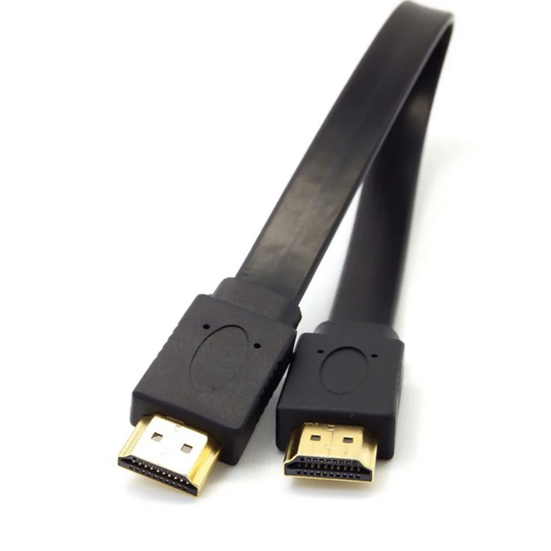 High Quality Full HD Short HDMI-compatible Cable Support 3D Male to Male Plug Flat Cable Cord for Audio Video HDTV TV 30cm 50cm