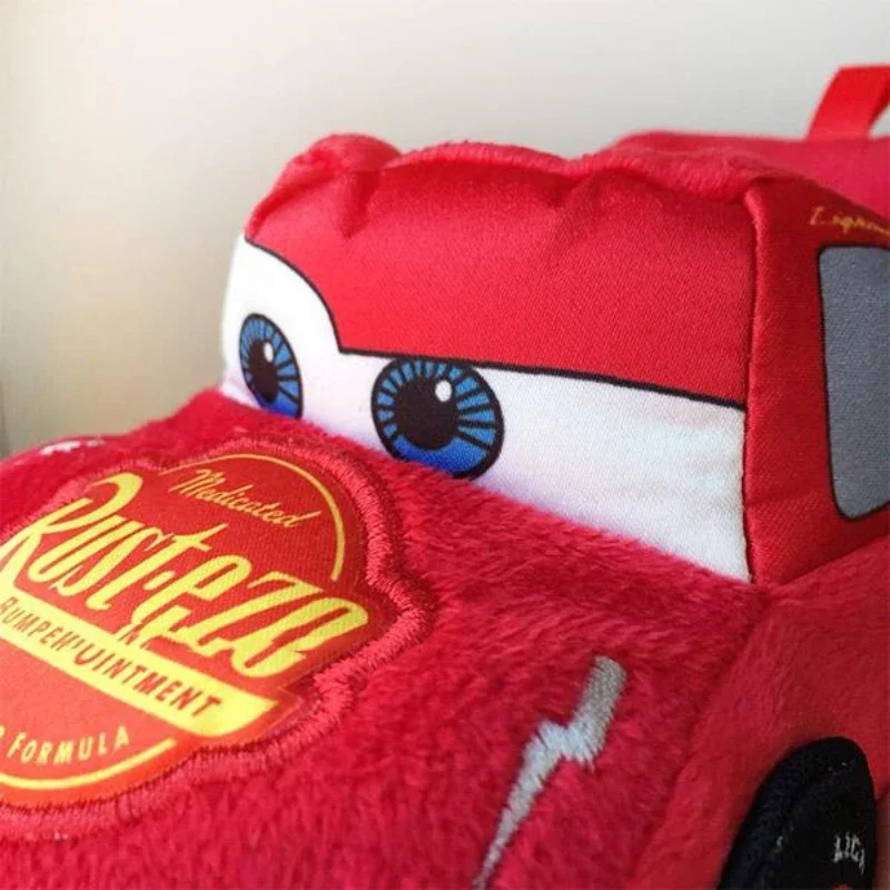 Disney Lightning McQueen Kids Plush Slippers Boy Cars Cartoon Autumn Winter Warm Soft Soled All Inclusive Household Shoes Gift kids plush slippers