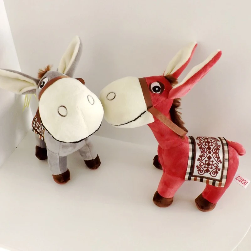 

25CM Creative Cartoon Stuffed Donkey Plush Doll Cute Animal Soft Plush Toy For Children Birthday Gift Home Decor Kid Gift