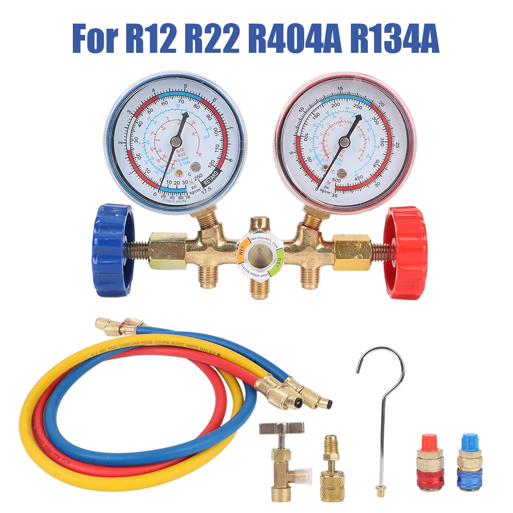 

air Condition Refrigeration Recharge Refrigerant Manifold Gauge Set Air Conditioning Repair Tools Fit for R12 R22 R404A R134A