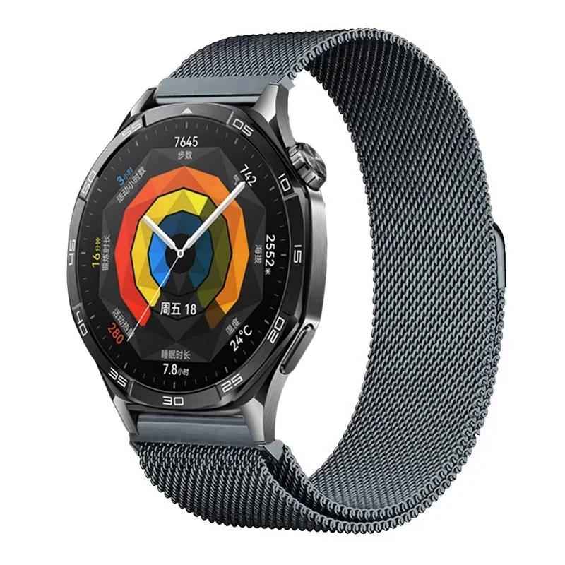 Sleek Milanese Magnetic Watch Band, 20mm/22mm, Stainless Steel Mesh Strap