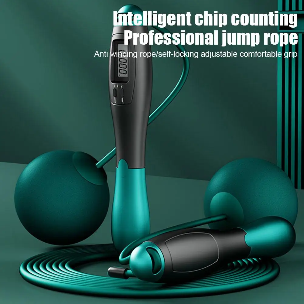 전자 점프 로프 카운팅 속도 줄넘기 카운터, 피트니스 LCD 스마트 점프 스크린 로프, 헬스장 크로스핏, N6P4 포함