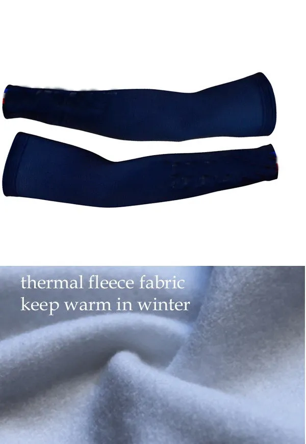 

WINTER FLEECE THERMAL NAVY BLUE （no logo） Men's Cycling Arm Warmers Outdoor Sports MTB Bike Bicycle Armwarmers One Pair