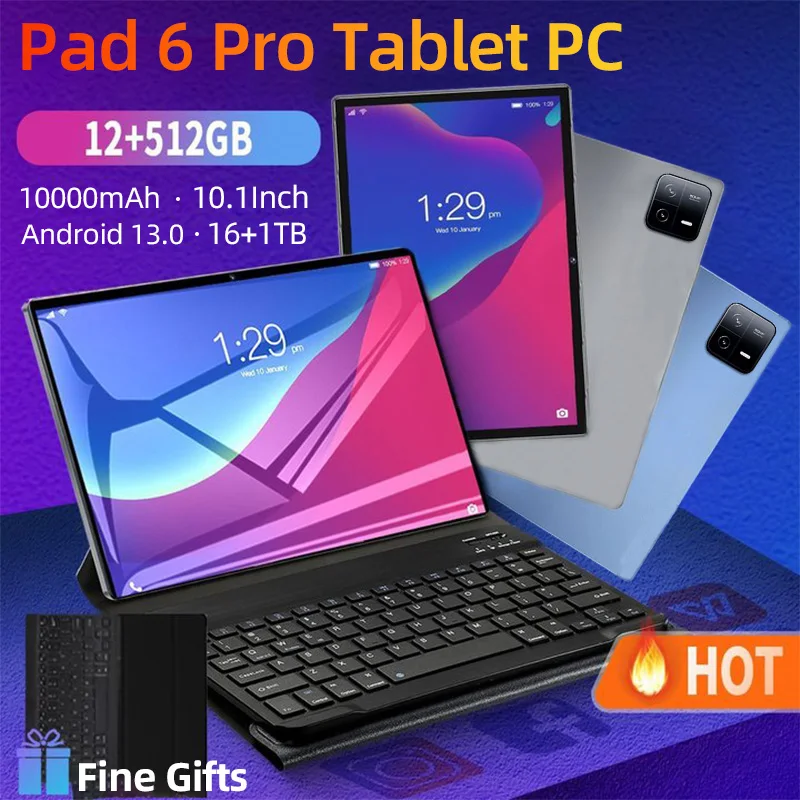 

Tablet PC Snapdragon 888 Pad 6 Pro Xioami Android 13 10000mAh Tablets for the family16GB + 512GB 5G WIFI Mi