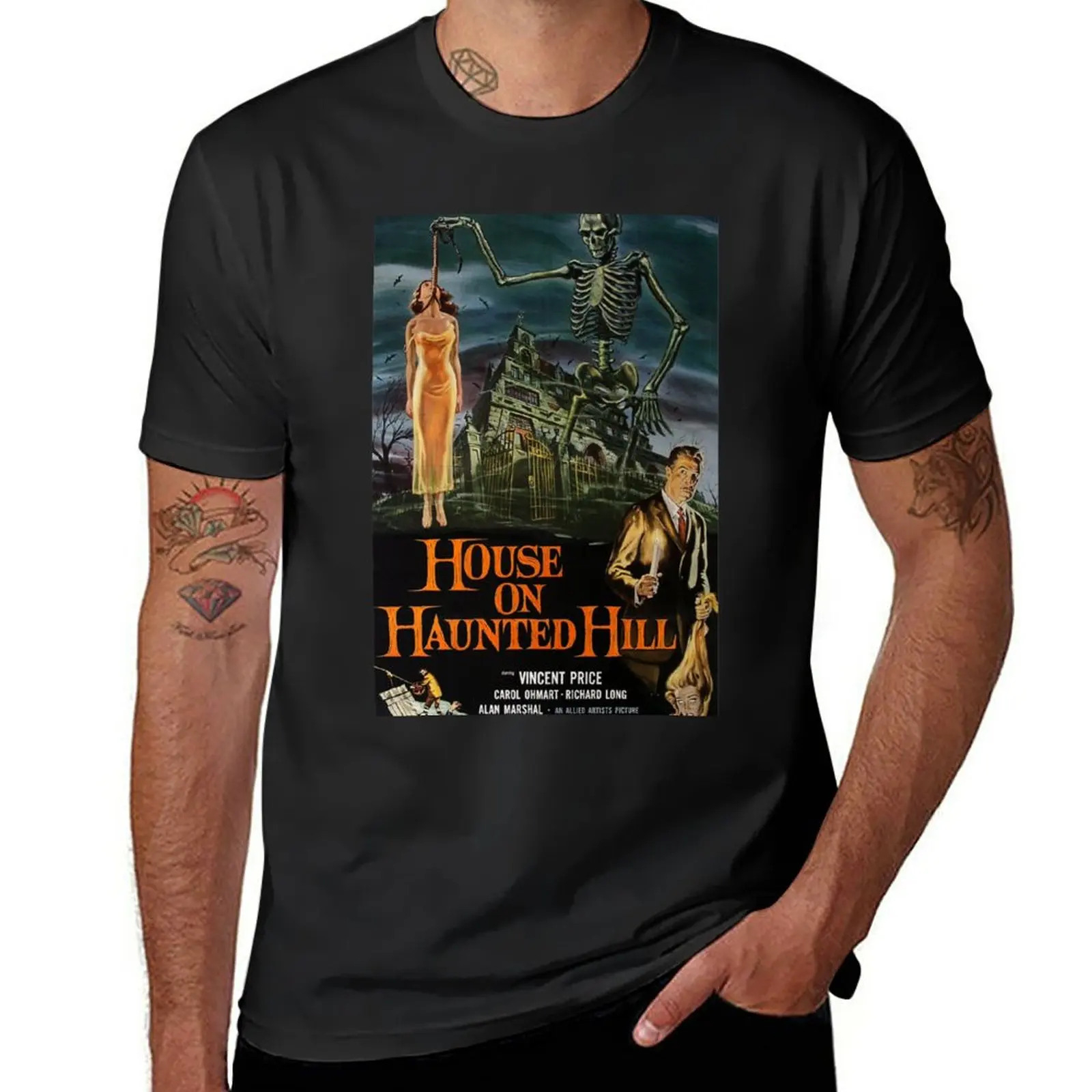 House On Haunted Hill - Vincent Price T-Shirt Anime Clothes Felpe Oversize, Uomo