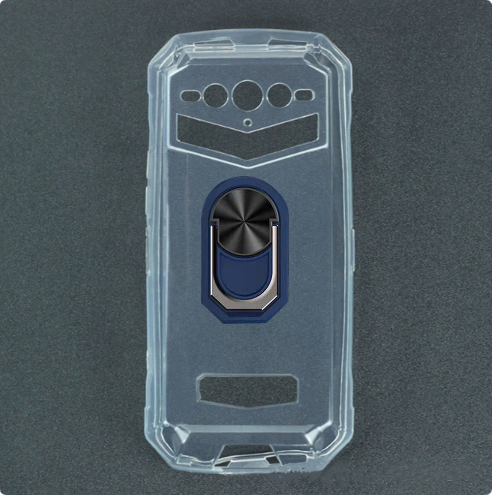 Enhanced Smartphone Back Ring Holder Bracket Case with TPU Soft Silicone Cover