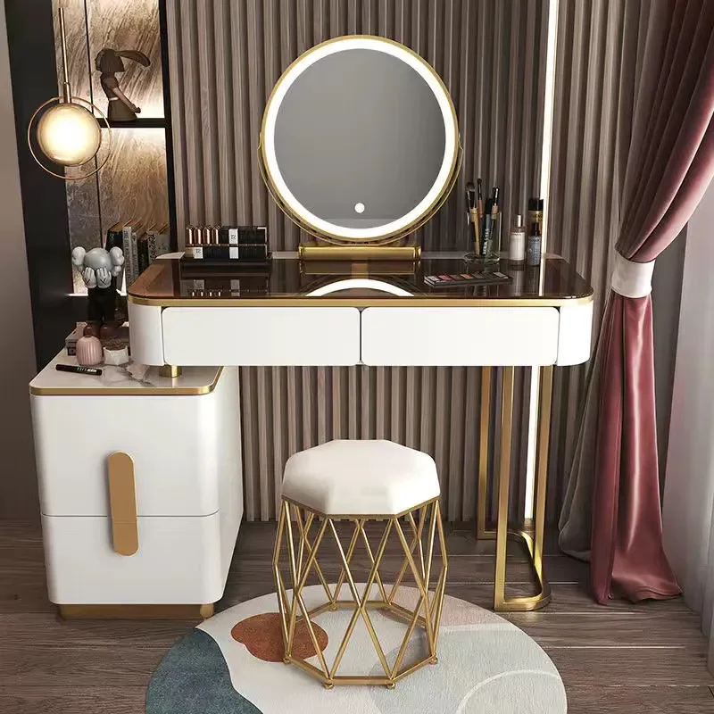 

Led Mirrors Lacquer Dressing Table Drawer Lighting Dressing Dressing Table Makeup Living Room Dressers Kaptafel Home Furniture