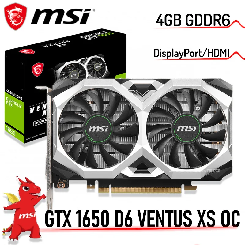 Nvidia Gpu Msi Geforce Gtx 1650 D6 Ventus Msi GeForce GTX 1650 D6
