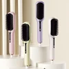 Hair Straightening Brush Negative Ion 2 In 1 Hair Straightener Heating Comb Multifunctional Hair Curler Curling Iron Stying Tool 1