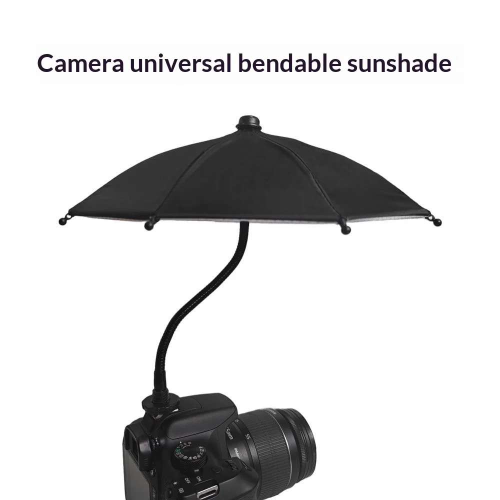 1PC 블랙 Dslr 카메라 우산 차양막 비오는 날용 홀더 니콘  후지 일반 카메라 사진 카메라 우산 액세서리