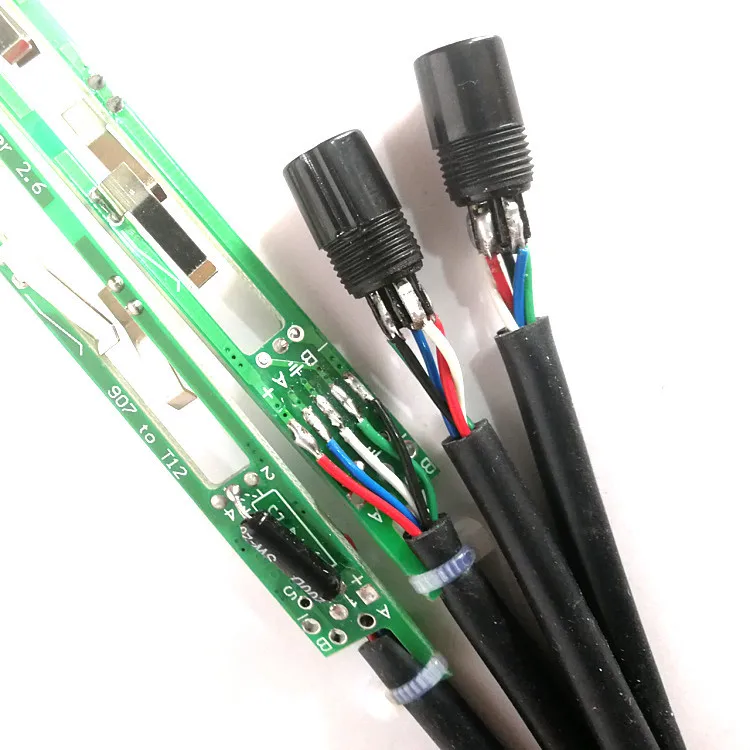 Soldering Station 1-3M Electronic Soldering Iron High Temperature Heat-resistant 5 Core Silicone Cable T12 Line DIY Handle