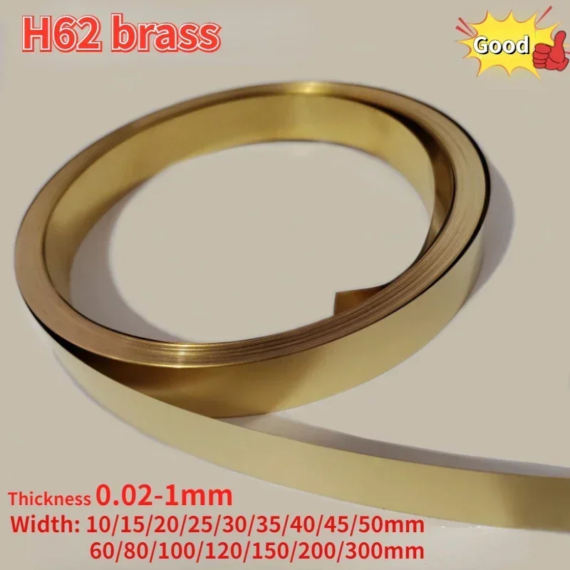 1 Meter Messingblech-Streifen H62 – 0,02-1,0 Mm Dick, 10/15/25/35/45/60 Mm Breit Für DIY & Schmuck