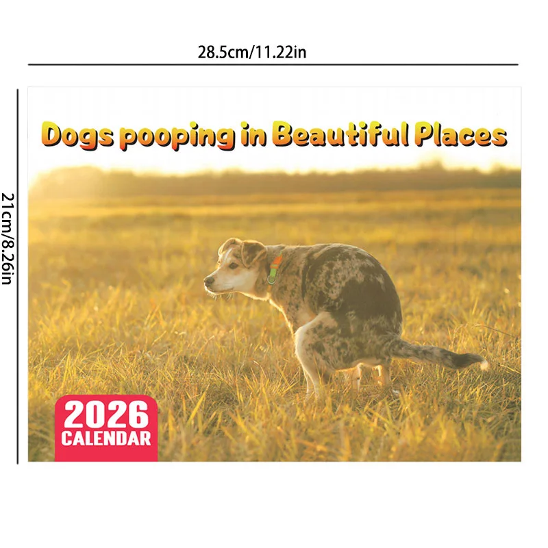 2026 Puppy Wall Calendar Valid Until June Small Easy-to-plan Calendar Perfect for Hanging on Walls Tables and Notice Boards