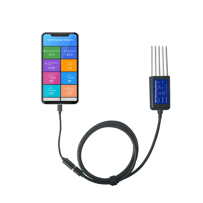 Gemho Factory 휴대용 USB 타입 토양 센서, 무료 안드로이드 앱 데이..