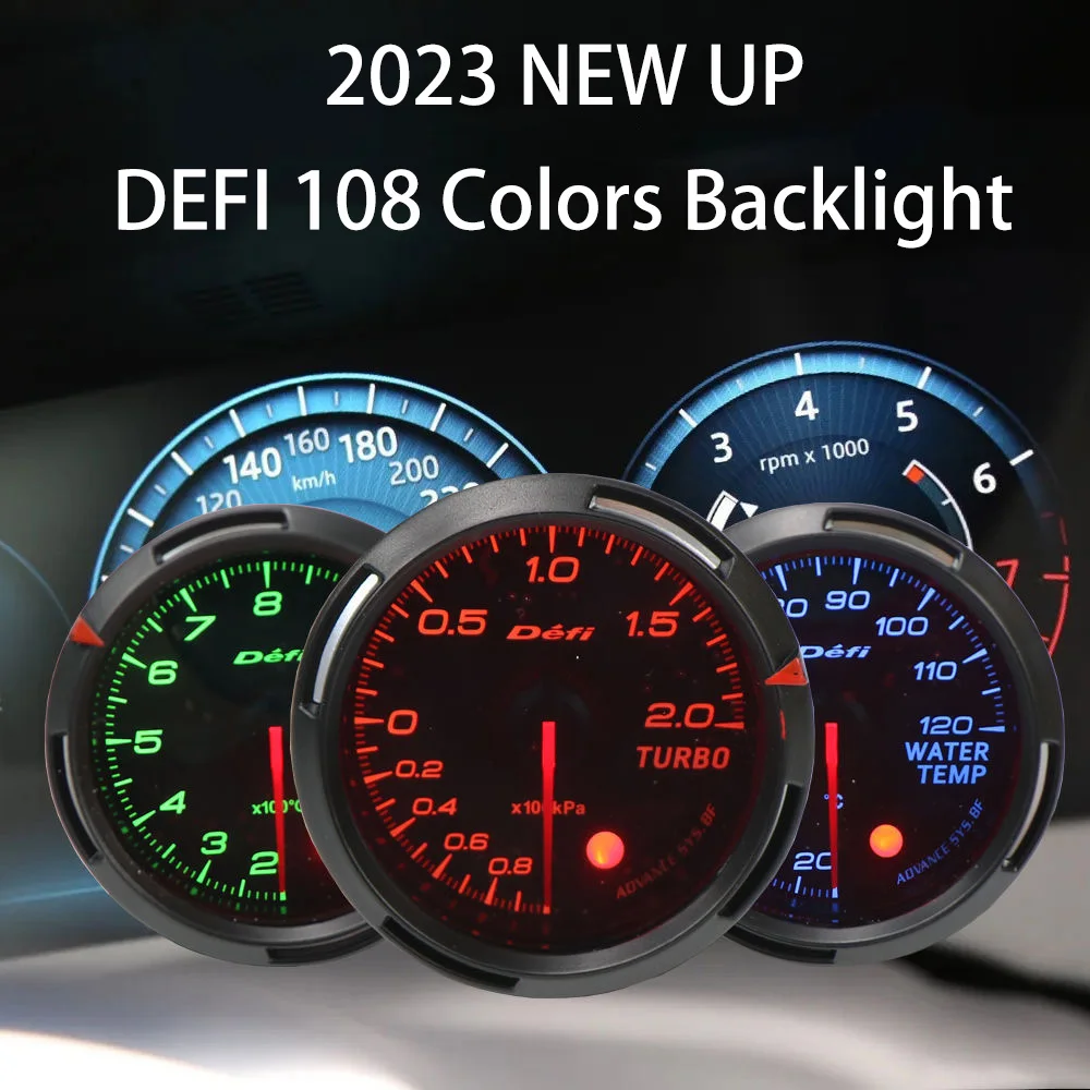 

Defi Advance BF Car Gauge 60mm 108 Color Stepper Motor Electronic Sensor Turbo Water Temp Oil Press Oil Press AFR EXT Auto Gauge