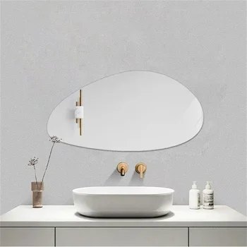 กระจกไม่สม่ําเสมอผนังกระจกตกแต่งสําหรับ Dressing ห้องนอนห้องนั่งเล่น DIY Self-กาว Mirror Art Wall Home Decor 3