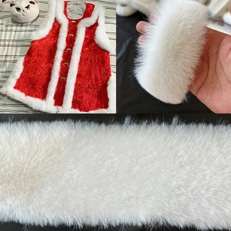 DIY Craft Faux Rabbit Fur Tape Artificial Rabbit Hair Strips DIY Sewing Costume Crafts Accessories Fur Fabric