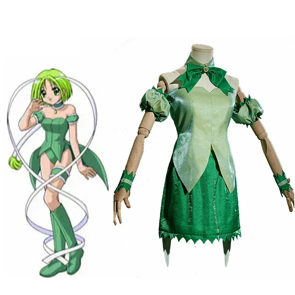 

Unisex Anime Cos Tokyo Mew Mew Midorikawa Retasu Mew Lettuce Cosplay Costumes Outfit Halloween Christmas Uniform Suits