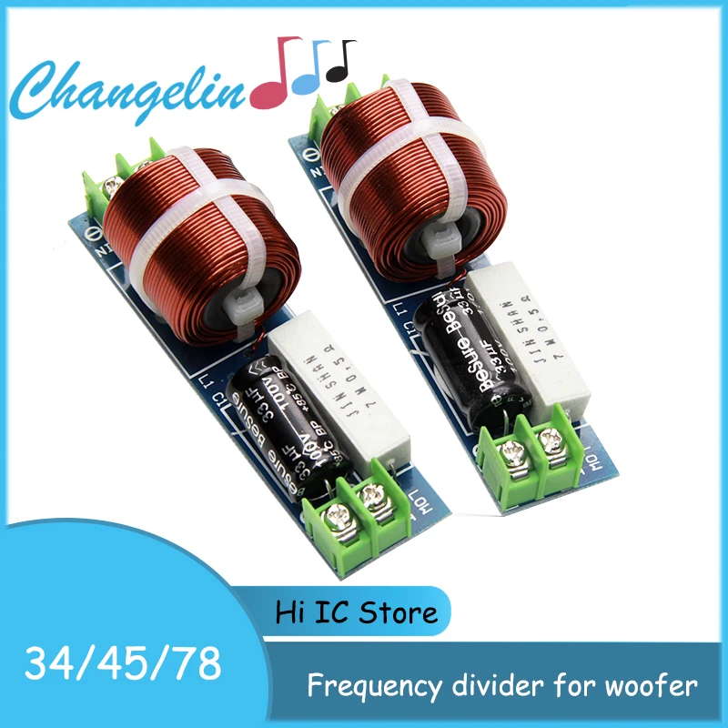 Divisor de Freqüência de Áudio para Alto-falante Três Frequências Baixo Woofer Som Horn Voz Alto-falante Filtros Crossover 80w 1pc