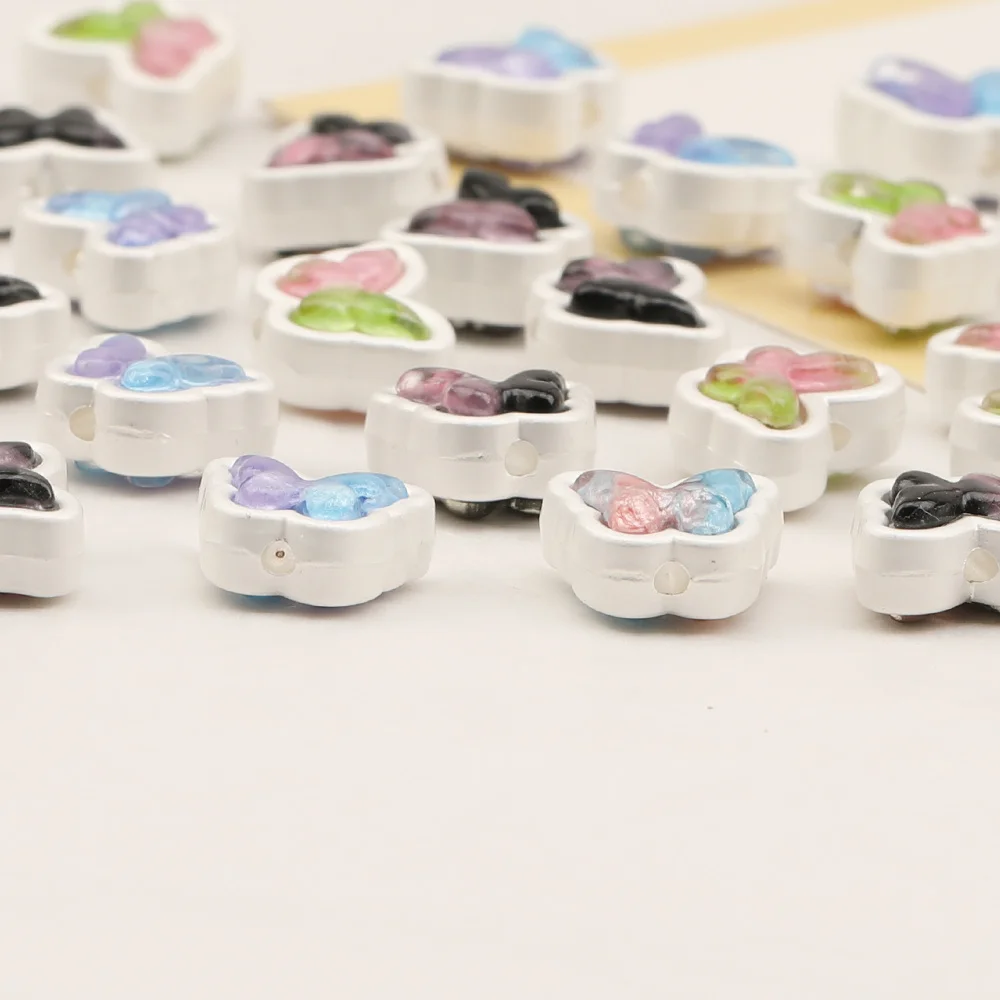 Cordial Design 50Pcs 10*12MM Jewelry Accessories/Hand Made/DIY Bead/Butterfly Shape/Gradual Effect/Jewelry Findings & Components - cordial