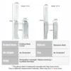 New Type1/2PCS Portable Steel Combs Folding Pocket Beard Combs For Men Oil Head Hair Styling Comb Salon Barber Tools For Haircut 6