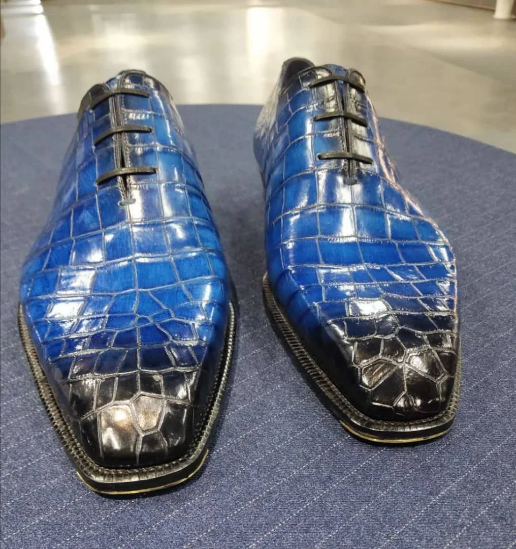 Рисунок 3 - Мужские туфли-оксфорды из крокодиловой кожи